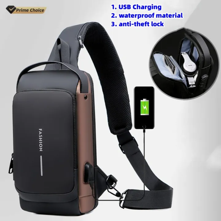 Anti-Theft Cross Body Bag – Secure Chest & Shoulder Sling Bag for Men & Women – Multi-Pocket Travel Crossbody Bag with Adjustable Strap (Random Colour) - Image 4