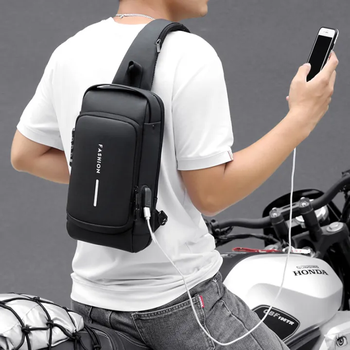 Anti-Theft Cross Body Bag – Secure Chest & Shoulder Sling Bag for Men & Women – Multi-Pocket Travel Crossbody Bag with Adjustable Strap (Random Colour) - Image 5